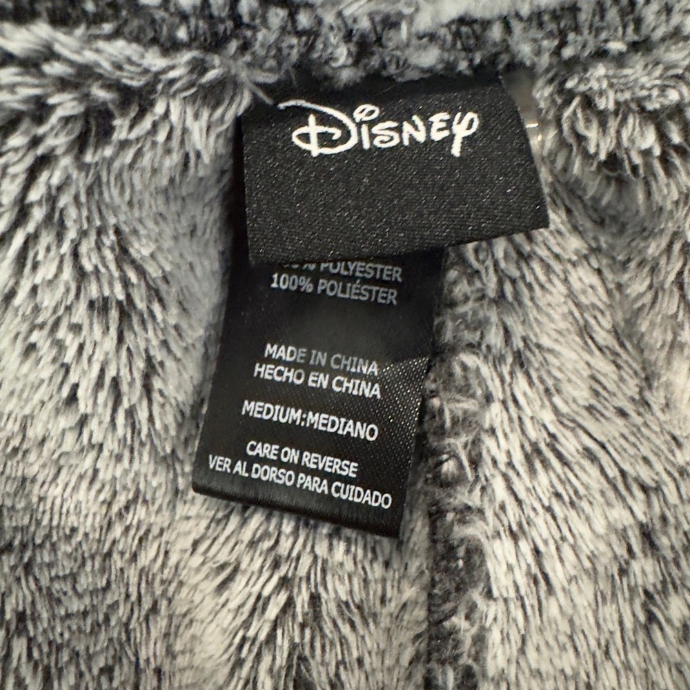 Disney Mickey Mouse Lounge Joggers Women's M Gray Cozy Fleece Pajama Pants - Picture 3 of 7